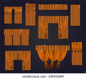 Curtain collection / Vector illustration