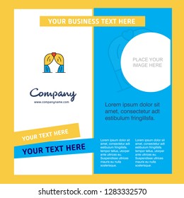 Curtain Company Brochure Template. Vector Busienss Template