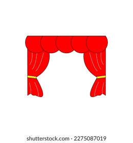 curtain design icon vector premium