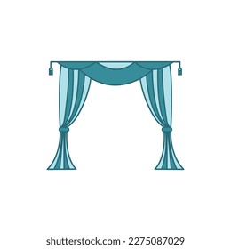 curtain design icon vector premium