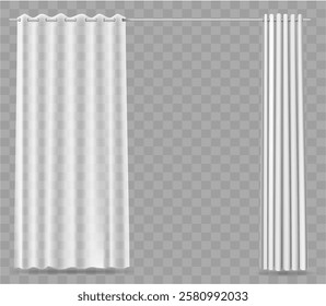 Curtain drapery for wide window white