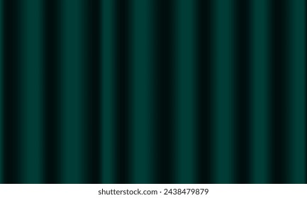 Curtain emerald vector background with folds and bends