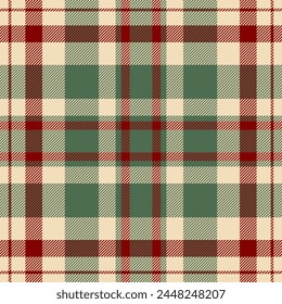 Curtain fabric seamless pattern, soft texture check plaid. Path tartan textile vector background in light and pastel colors.