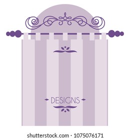 Curtain frame vector illustration