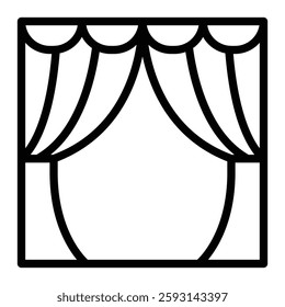 Curtain Glyph Icon Design For Personal nad Commercial Use