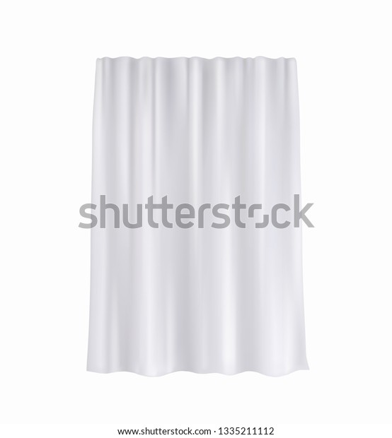 白い背景にカーテン 吊り窓の飾り ベクタークロス 織物 絹のベール 織物の白いカーテンウェーブドレーパー のベクター画像素材 ロイヤリティフリー