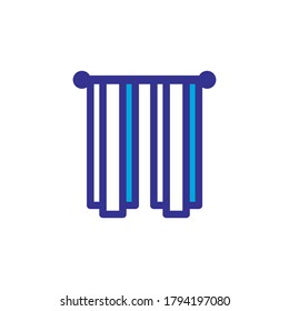 curtain icon color style design