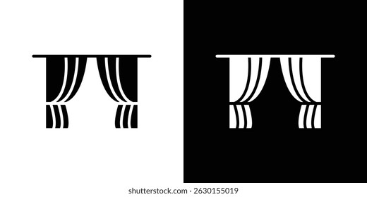Curtain icon concept, vector illustration
