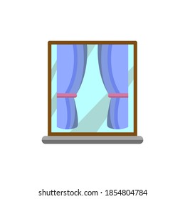 plantilla de vector de diseño de icono de cortina