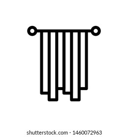 curtain icon flat style design
