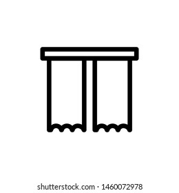curtain icon flat style design