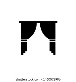 curtain icon flat style design