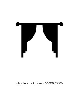 curtain icon flat style design
