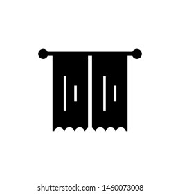 curtain icon flat style design