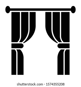 curtain icon glyph vector design