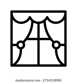Icono de cortina ilustración Vector diseño Plantilla