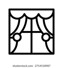 Icono de cortina ilustración Vector diseño Plantilla