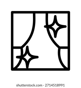Curtain icon illustration vector design template