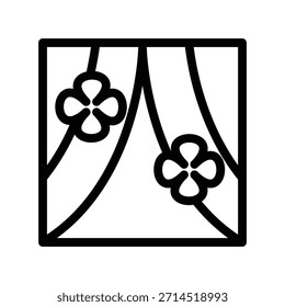 Icono de cortina ilustración Vector diseño Plantilla