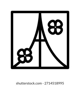 Icono de cortina ilustración Vector diseño Plantilla