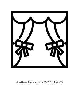 Icono de cortina ilustración Vector diseño Plantilla