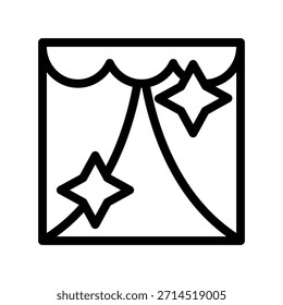 Icono de cortina ilustración Vector diseño Plantilla