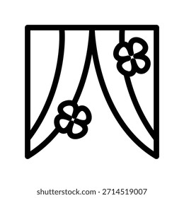 Icono de cortina ilustración Vector diseño Plantilla
