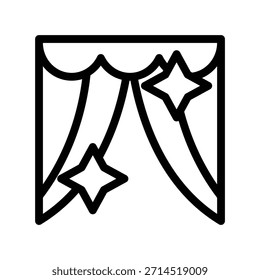 Icono de cortina ilustración Vector diseño Plantilla