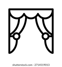 Icono de cortina ilustración Vector diseño Plantilla