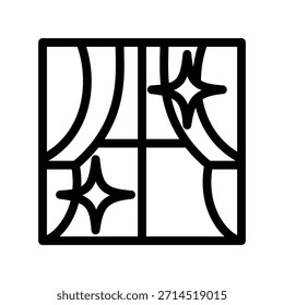 Curtain icon illustration vector design template
