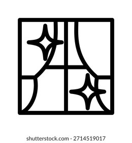 Icono de cortina ilustración Vector diseño Plantilla