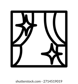 Icono de cortina ilustración Vector diseño Plantilla