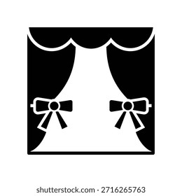 Icono de cortina ilustración Vector diseño Plantilla