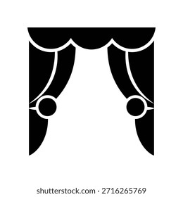 Curtain icon illustration vector design template
