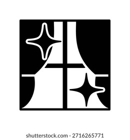 Curtain icon illustration vector design template