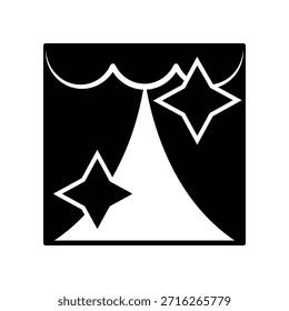 Curtain icon illustration vector design template