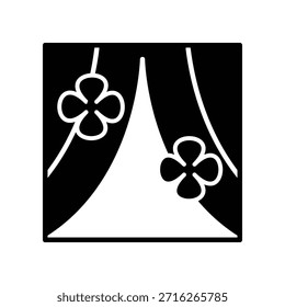 ícone Cortina ilustração vetor modelo de design