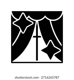 Curtain icon illustration vector design template