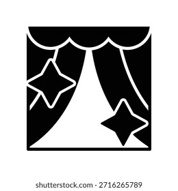 Icono de cortina ilustración Vector diseño Plantilla