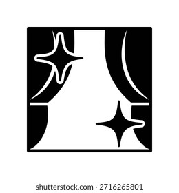 Icono de cortina ilustración Vector diseño Plantilla