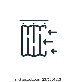 Curtain icon isolated on white background. curtain symbol for web and mobile apps.