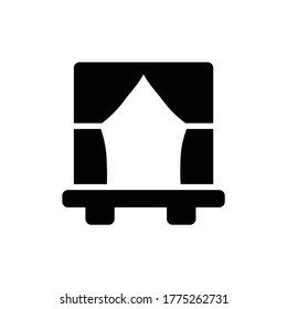 Diseño de iluminación de vectores de plantillas de logotipo de iconos de cortina