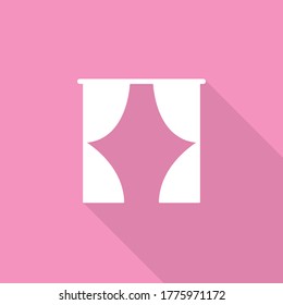 curtain  icon with  long shadow
