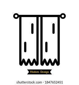 curtain icon with modern design. vector illustration