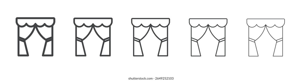 curtain icon simple illustration collection symbol