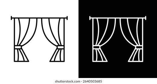 Curtain icon symbol concept for graphic design, Website, UI. EPS