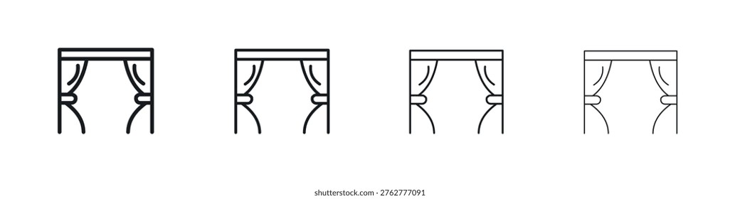 Curtain icon symbol. Modern, simple line stroke collection