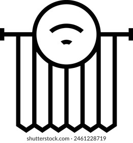 curtain icon. Thin linear style design isolated on white background