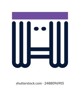 curtain icon. vector dual tone icon for your website, mobile, presentation, and logo design.