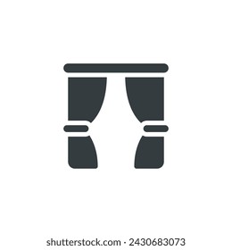 Curtain icon, Curtain vector illustration